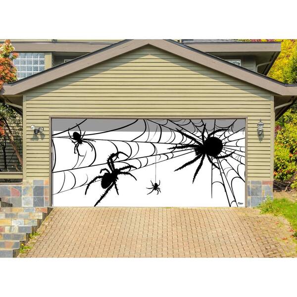 My Door Decor 7 Ft X 16 Spiders, Double Car Garage Door