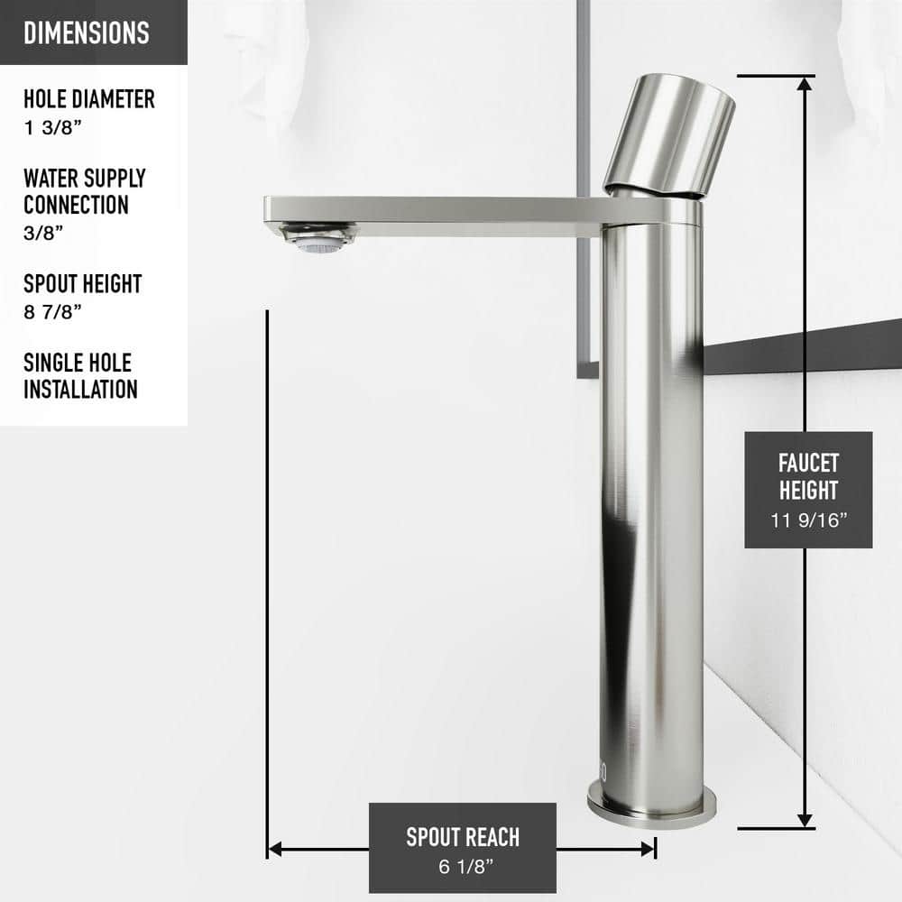 Sottile Blue Glass Rectangular Vessel Sink with Brushed Nickel Faucet