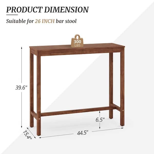 Hotormer 45 in. Teak Standard Rectangle Solid Acacia Wood Console