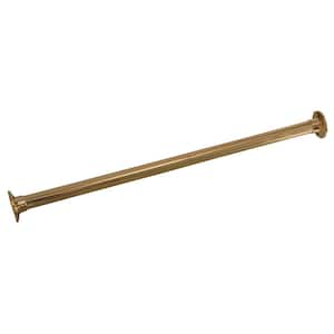 96 in. Straight Shower Rod in Polished Brass