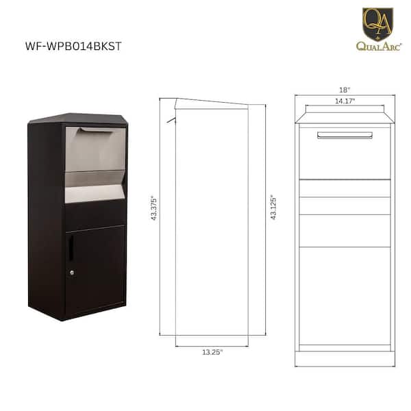 Winfield Black with Stainless Steel Free-Standing Locking