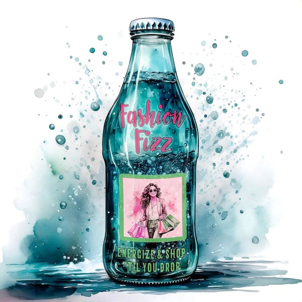 Fashion Fizz Energy Drink by Grotto Studios 1 Piece Unframed Graphic Print Abstract Poster Art Print 16 in. x 16 in.