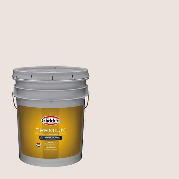 Glidden Premium 5 gal. PPG1076-1 Fuzzy Unicorn Satin Exterior Latex Paint