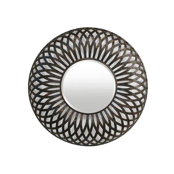 Unbranded 42 in. x 42 in. Arden Espresso Framed Wall Mirror