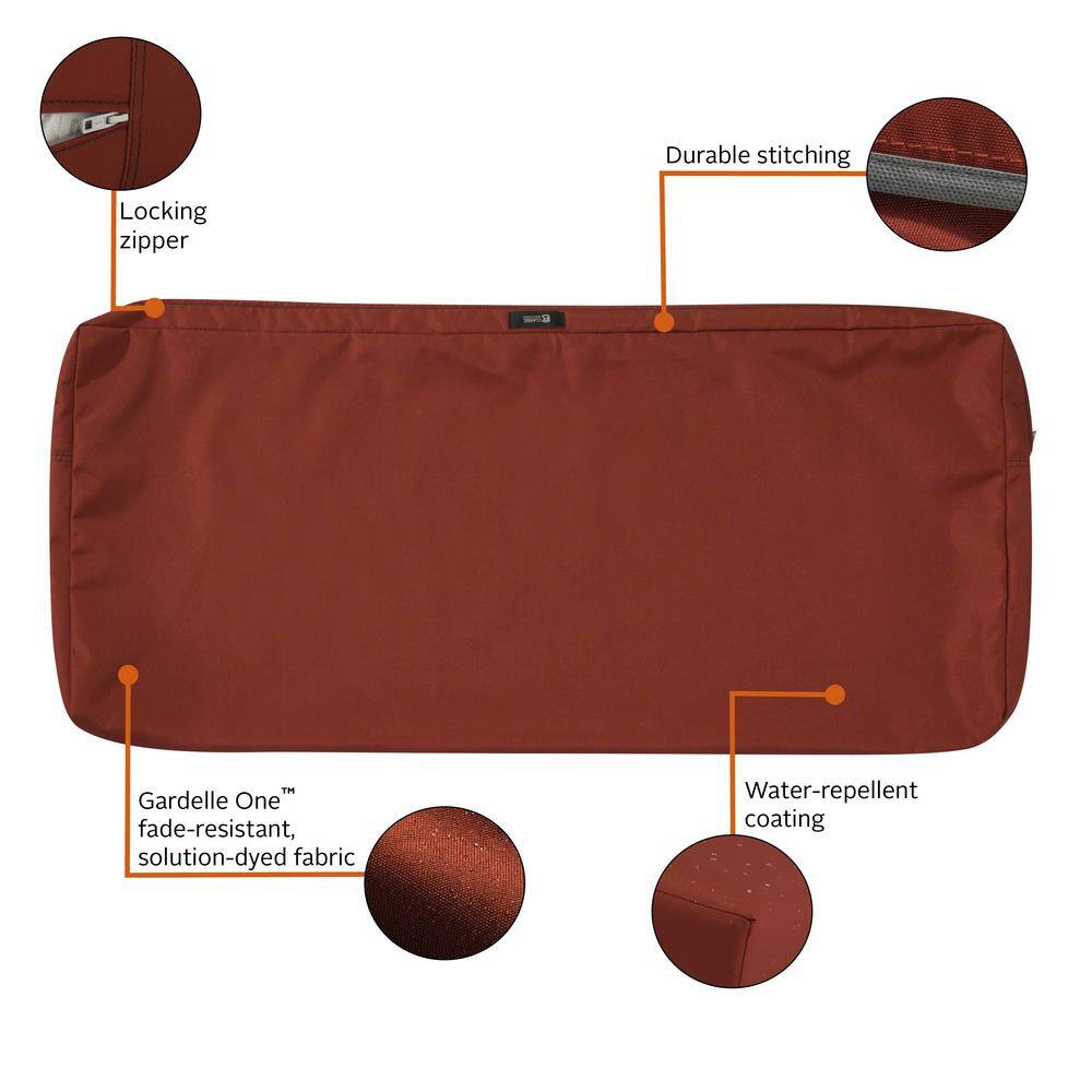 Spice Polyester Water-Resistant Patio Bench Cushion Cover