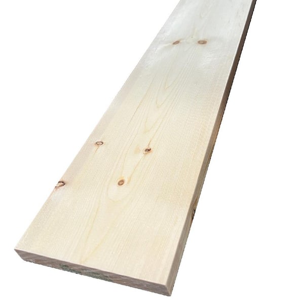 Unbranded 1 in. x 6 in. x 12 ft. Premium Square Edge Whitewood Common Softwood Board