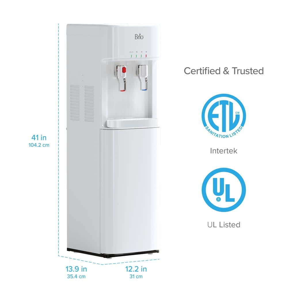 Brio White Bottleless Water Dispenser with Ultrafiltration and LED Indicators