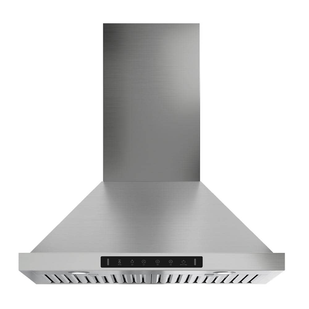 30 in. 900CFM Convertible Wall Mount Range Hood in Stainless Steel with Dishwasher Safe Filters and Gesture Control