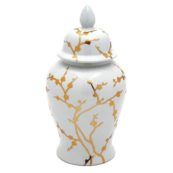 14 in. Gold Branches Flower Decorative Vase