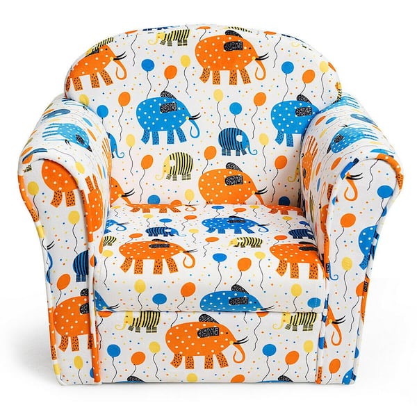 Kids Elephant Sofa Children Armrest Couch Upholstered Chair Toddler Furniture 