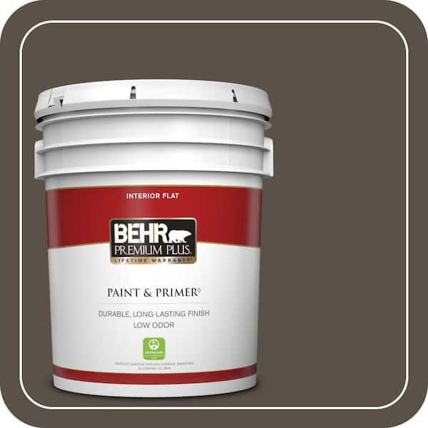 BEHR PREMIUM PLUS 5 gal. #S-H-740 Fedora Flat Low Odor Interior Paint & Primer