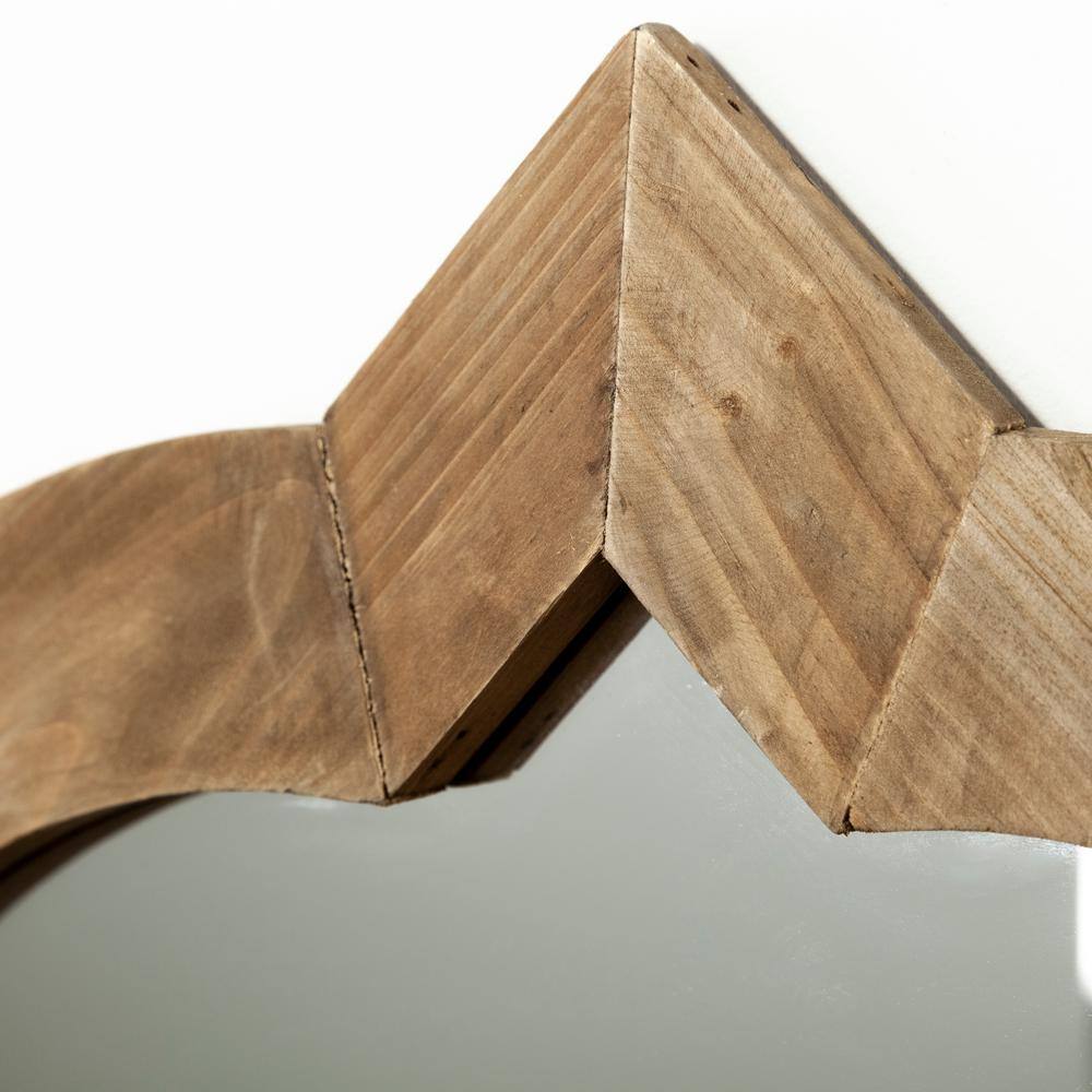 Argonne Natural Pine Wood Full-Length Square Wall Mirror