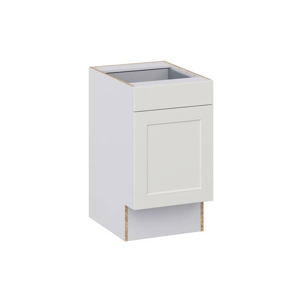 J COLLECTION Alton Painted White Recessed Assembled 36 in. W x 32.5 in. H x 23.75 in. D Accessible ADA 1 Drawer Base Kitchen Cabinet