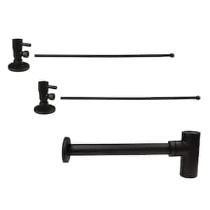 1-1/4 in. x 1-1/4 in. Brass Round Trap Lavatory Supply Kit, Oil Rubbed Bronze
