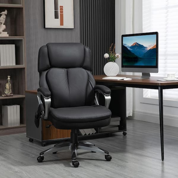Vinsetto 27.25 in. L x 31.5 in. W x 48.75 in. H, PU Leather Massage Office Chair, Comfortable Office Chair