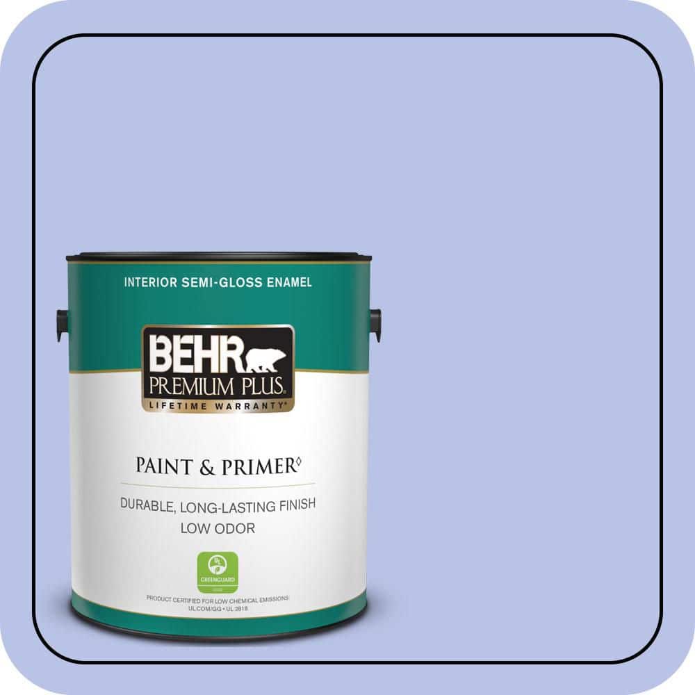 1 gal. #P540-3 Canterbury Bells Semi-Gloss Enamel Low Odor Interior Paint & Primer price history on PriceWatchPro