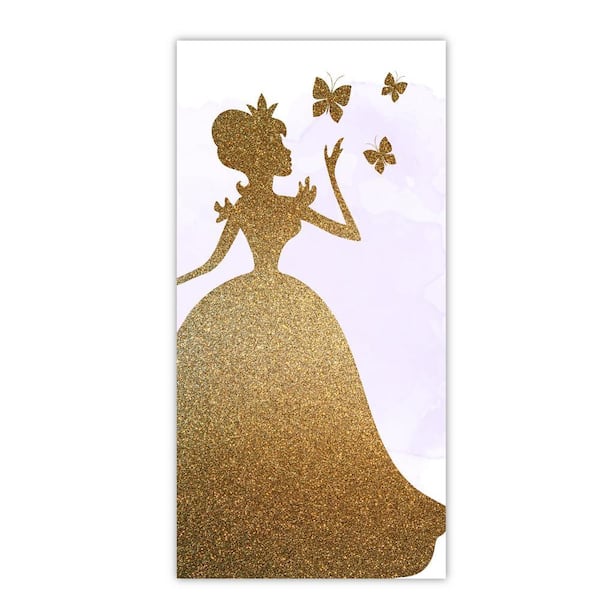 Princess Gallery-Wrapped Canvas Wall Art Unframed Abstract Art Print 48 in. x 24 in.