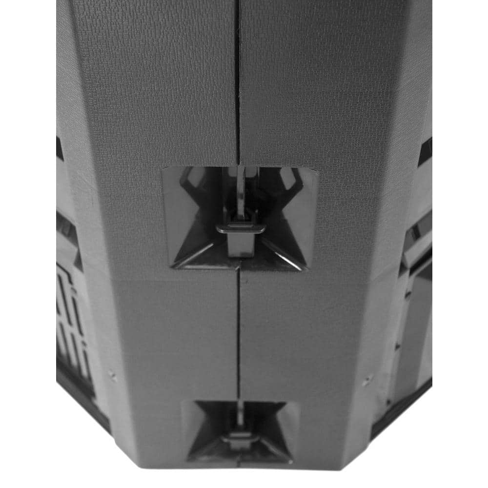 100 Gallons Black Polyethylene Outdoor Stationary Composter with Latching Lid