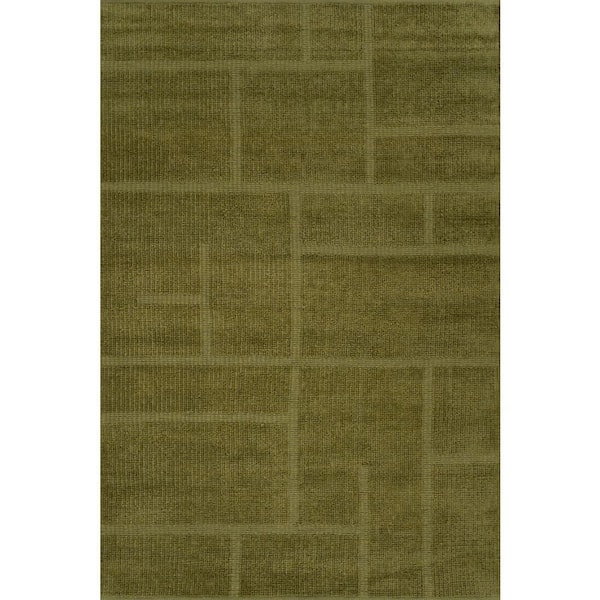 Cerisse Abstract Bohemian Area Green 3 ft. x 8 ft. Indoor Runner Rug