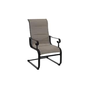 Glenridge Falls Padded Sling Metal Outdoor Dining Chair in Putty Beige Set of 6