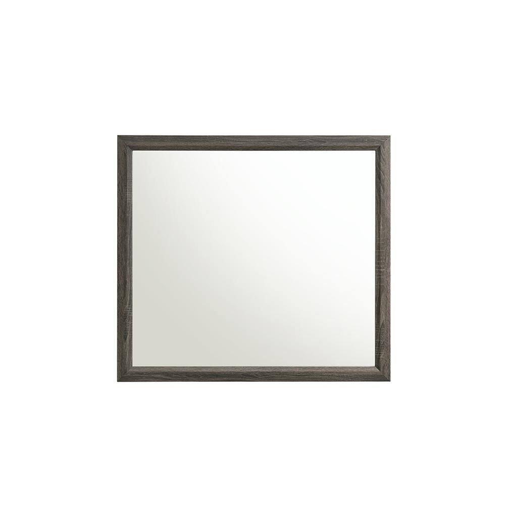 Valdemar 39" Full-Length Rectangular Wood Mirror in Weathered Gray