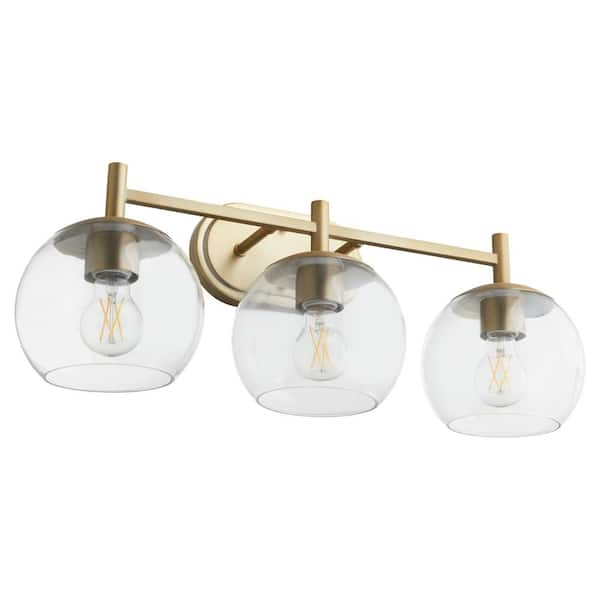 Quorum International Lyon 3-Light - 100-Watt Medium Lamp Base Light ...