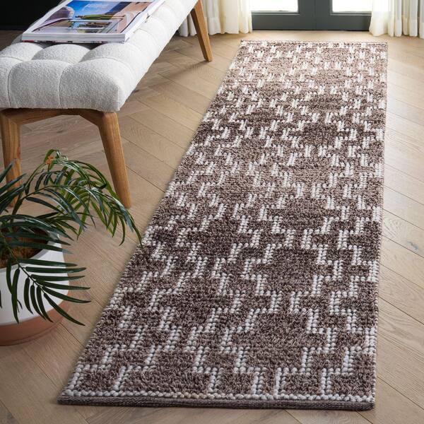 Vermont 2 ft. x 8 ft. Brown Tribal Runner Rug