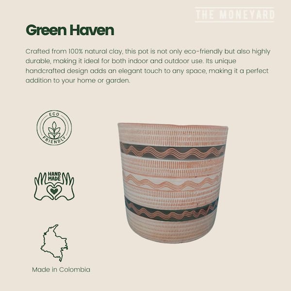 Extra Extra Large Green Haven Terracotta Planter with Plate