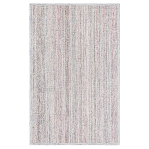 Abstract Red/Ivory 8 ft. x 10 ft. Parallel Marle Area Rug