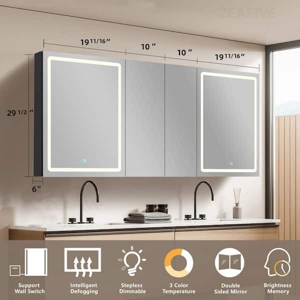 16X16 Inch Mirror Square Anti Rust Waterproof Shower Niche for