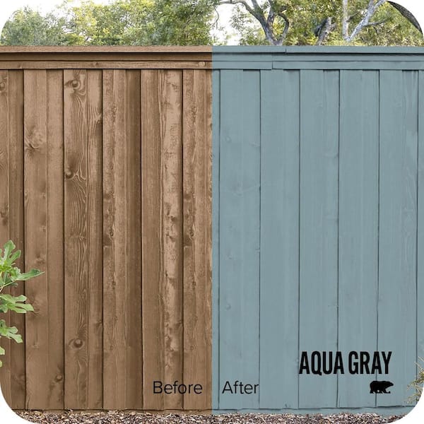 5 gal. #BNC-18 Aqua Gray Solid Color House and Fence Exterior Wood Stain