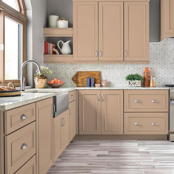 1 gal. #PPU3-09 Pumpkin Cream Satin Enamel Interior/Exterior Cabinet, Door & Trim Paint