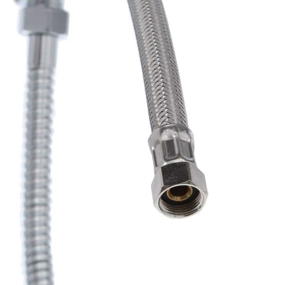 Chrome Handheld Bidet Sprayer with Brass Valve and Steel Supply Line