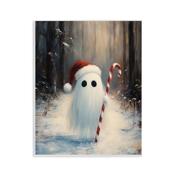Candy Cane Forest Ghost by Arlington Prints 1-Piece Unframed Graphic Religious Art Print 14 in. x 11 in.