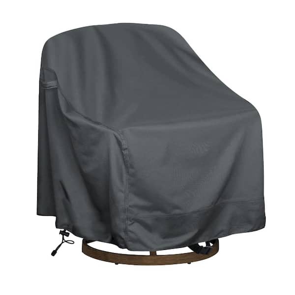 39 x 37 x 38 in Outdoor Swivel Lounge Chair Cover Waterproof Heavy Duty Grey 1 Pack