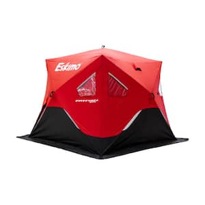 Buy Eskimo FF949iG Fish Pop-up Portable Hub-Style Ice Shelter, Wide Bottom  Design 61 sq ft. Fishable Area, 3-4 Person Insulated Gray Interior, Red,  99 x 99 Online at desertcartINDIA