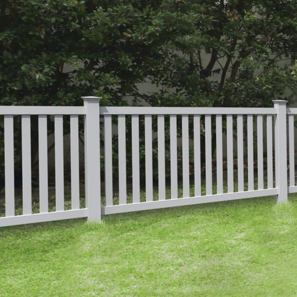 White Vinyl Flat Fence Post Cap for 5-inch Post