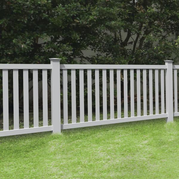 5 in. x 5 in. Gray Vinyl Fence New England Post Top