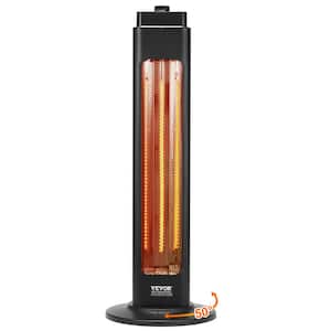Infrared Heater, 1,500W Oscillation Electric Space Heater, Patio Heater w/2 Speeds & Timer, Outdoor/Outdoor for Bedroom