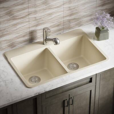 Granite/Quartz Composite - Beige - Kitchen Sinks - Kitchen - The Home Depot