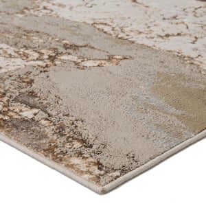 Rae Gray/Brown 11 ft. 8 in. x 18 ft. Modern Rectangle Area Rug
