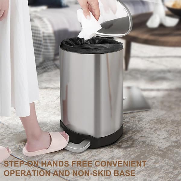 Innovaze 8 Gallons Steel Step On Trash Can & Reviews
