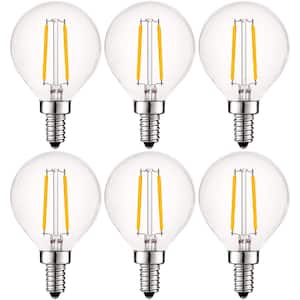 40-Watt Equivalent G16.5 Dimmable Edison LED Bulbs UL Listed 2700K Warm White (6-Pack)