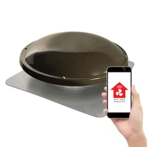 1250 CFM Weathered Wood Wi-Fi Power Roof Mount Attic Fan