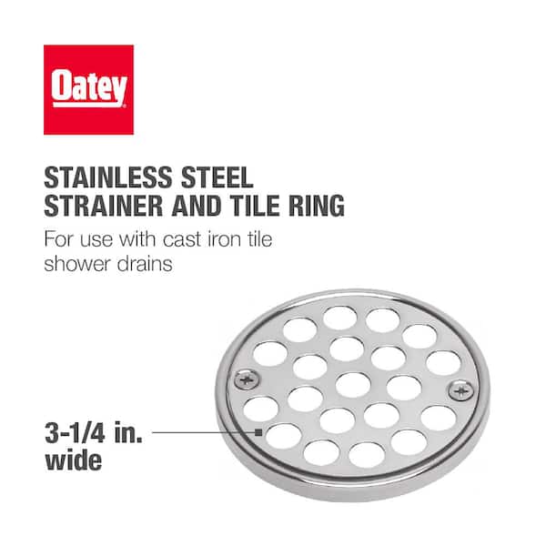 Shower stainless steel can be tiled Drain Shower Drain Flat Siphon Hair Sieve 