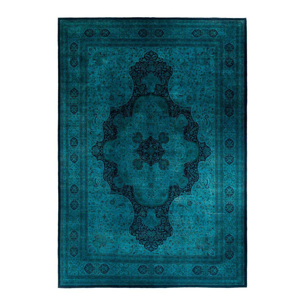 Overdyed Blue 12 ft. x 18 ft. Solid Wool Indoor Area Rug price history on PriceWatchPro