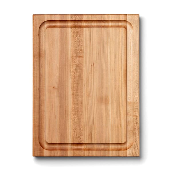 Block 20 in. x 15 in. Rectangular Maple Wood Edge Grain Cutting Board with Juice Groove