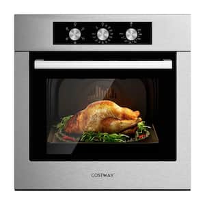 24 in. Single Electric Wall Oven 2.47 Cu.ft Built-in Oven 2300W w/5 Cooking Modes