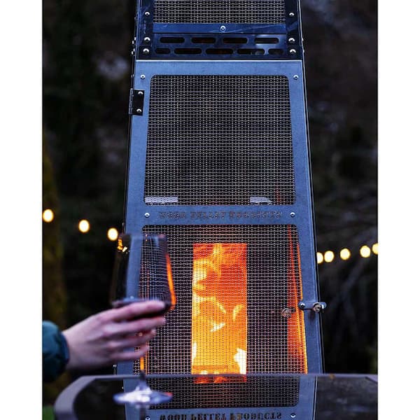 Q-Flame Wood Pellet Steel Patio Heater