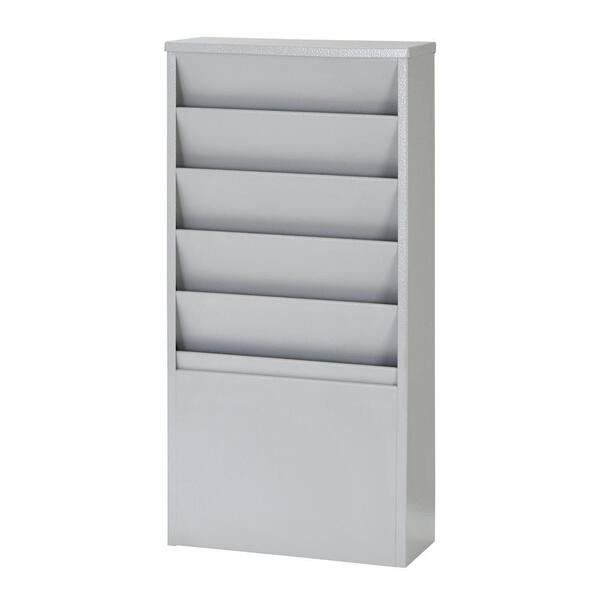 Buddy Products 5-Pocket Display Rack in Platinum